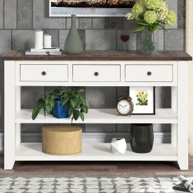 48'' Solid Pine Wood Top Console Table
