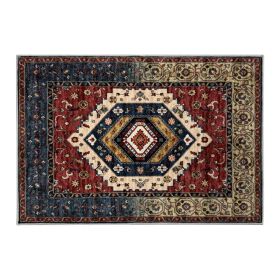 1PC Bohemian Vintage Watercolor Doormat - Non-Slip Soft Rug, Stain-Resistant Washable Mat for Entryway, Kitchen, Living Room, Laundry & Bathroom (colour: KSX-6-9-6, size: 6*9ft/183*275cm)